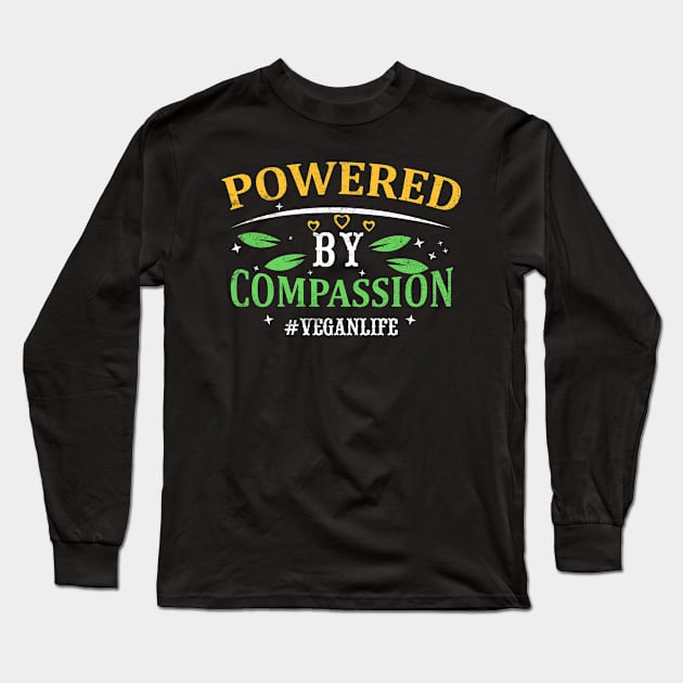 Powered By Compassion Long Sleeve T-Shirt by MZeeDesigns